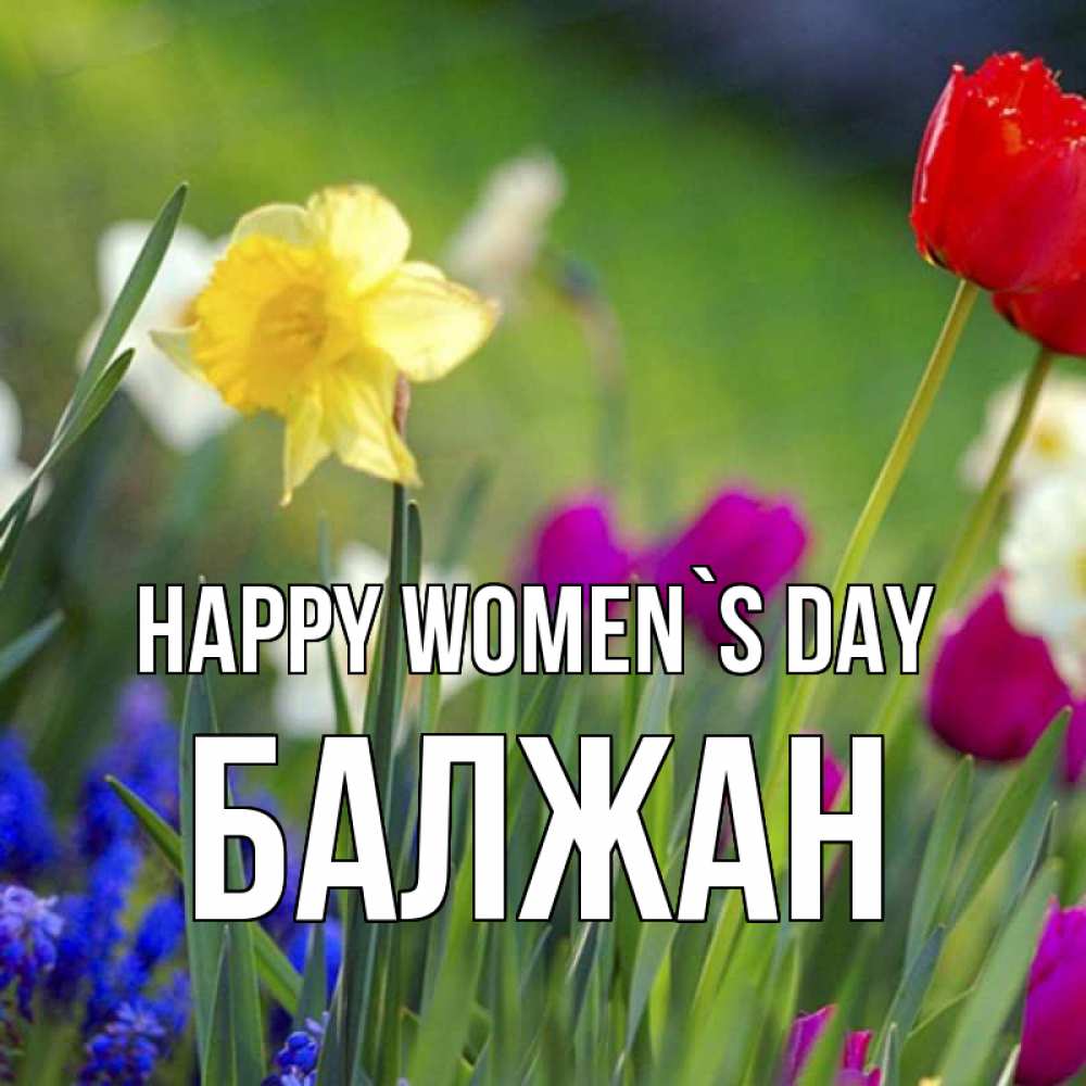 Greetings card с именем, БАЛЖАН happy women`s day международный женский день 3 Greetings with text for free download 
